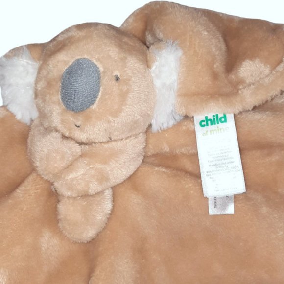 Child Of Mine Carter's Koala Bear Baby Soft Security Blanket Lovey 13" X 13" - Picture 5 of 5